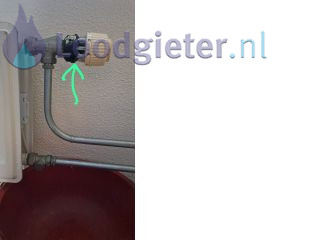 Loodgieter Lekkende radiatorkraan Lekkage radiatorknop